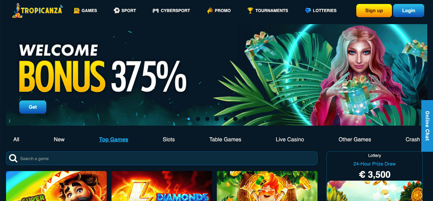 Tropicanza non UK Casino